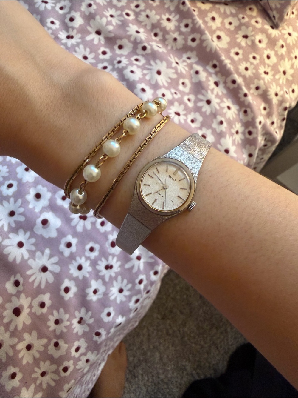Vintage Silver Phasar Watch